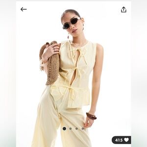 Elegant Yellow Checkered Jumpsuit